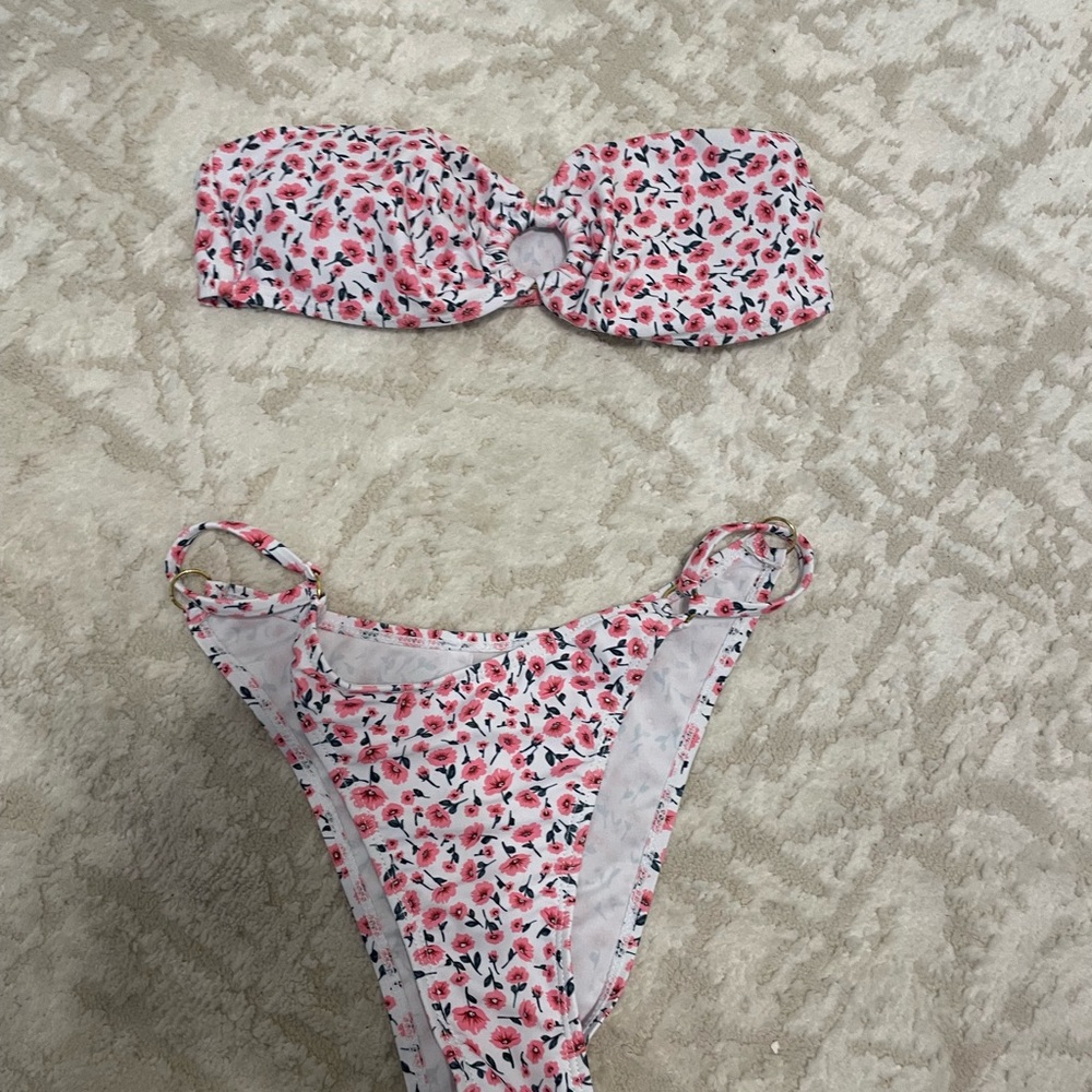 Floral Bandeau Bikini Set
